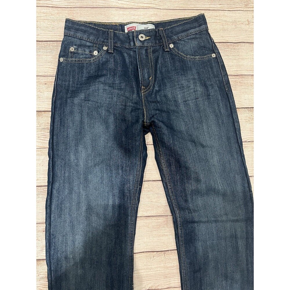 Levis Boys 514 Straight Regular Fit Jeans Size 27 X 27 14 Regular - Picture 2 of 7
